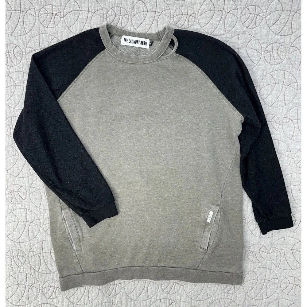 The‎ Laundry Room Raglan Sleeve Ultra Soft Crewneck Two Tone Hoodie / XL